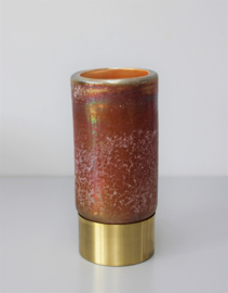 Waxinehouder/vaasje brass medium