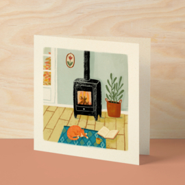 Greeting card | The wood stove