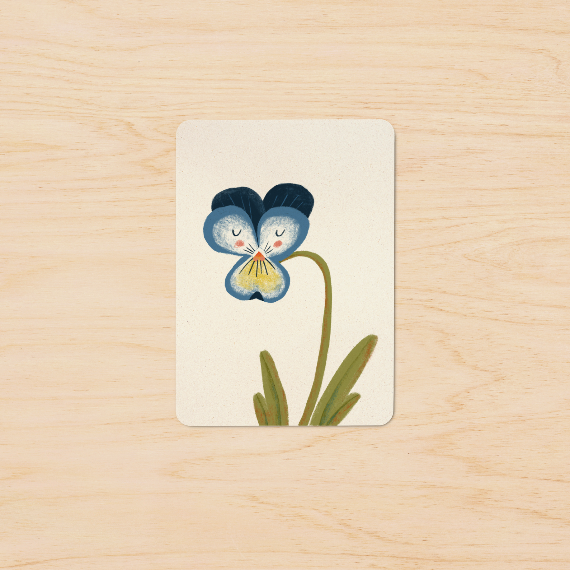 Mini card | Cute pansy