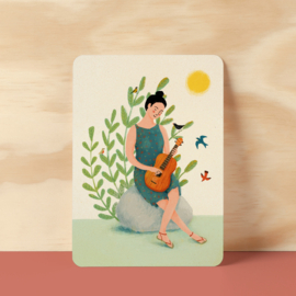 Postcard | Ukulele lady