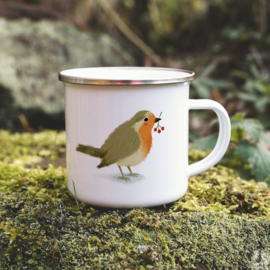 Enamel mug | Robin