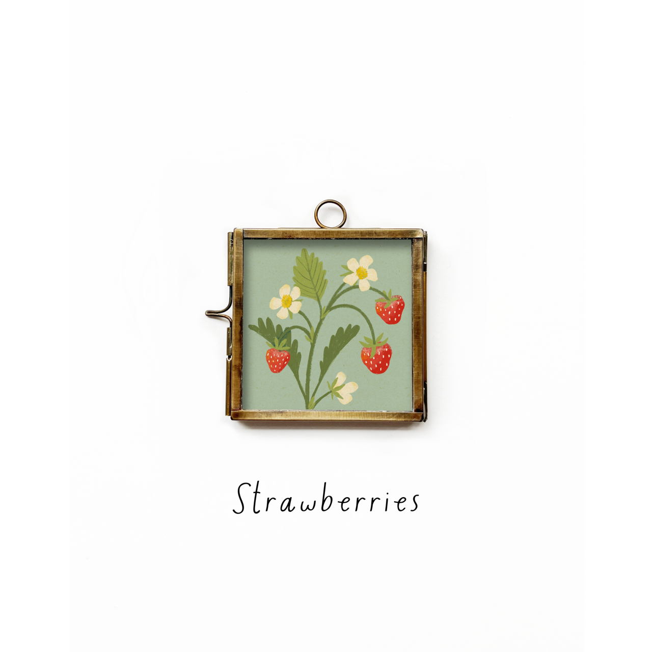Glass frame with print | 50x50mm