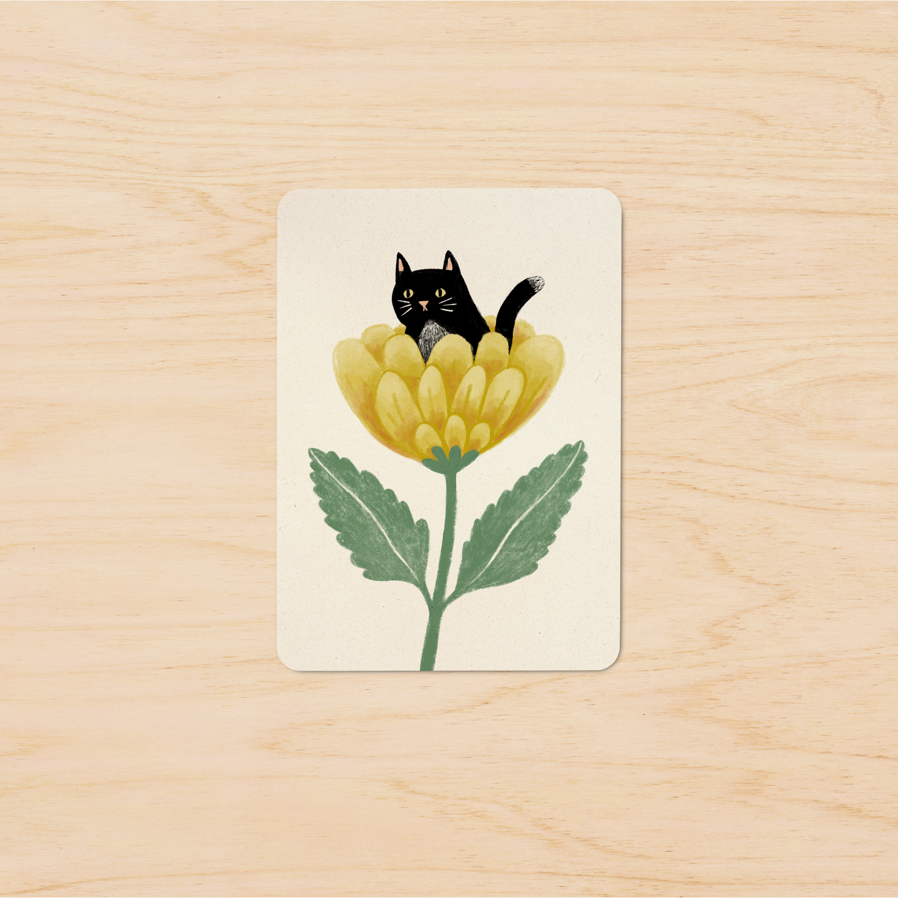 Mini card | Cat in flower