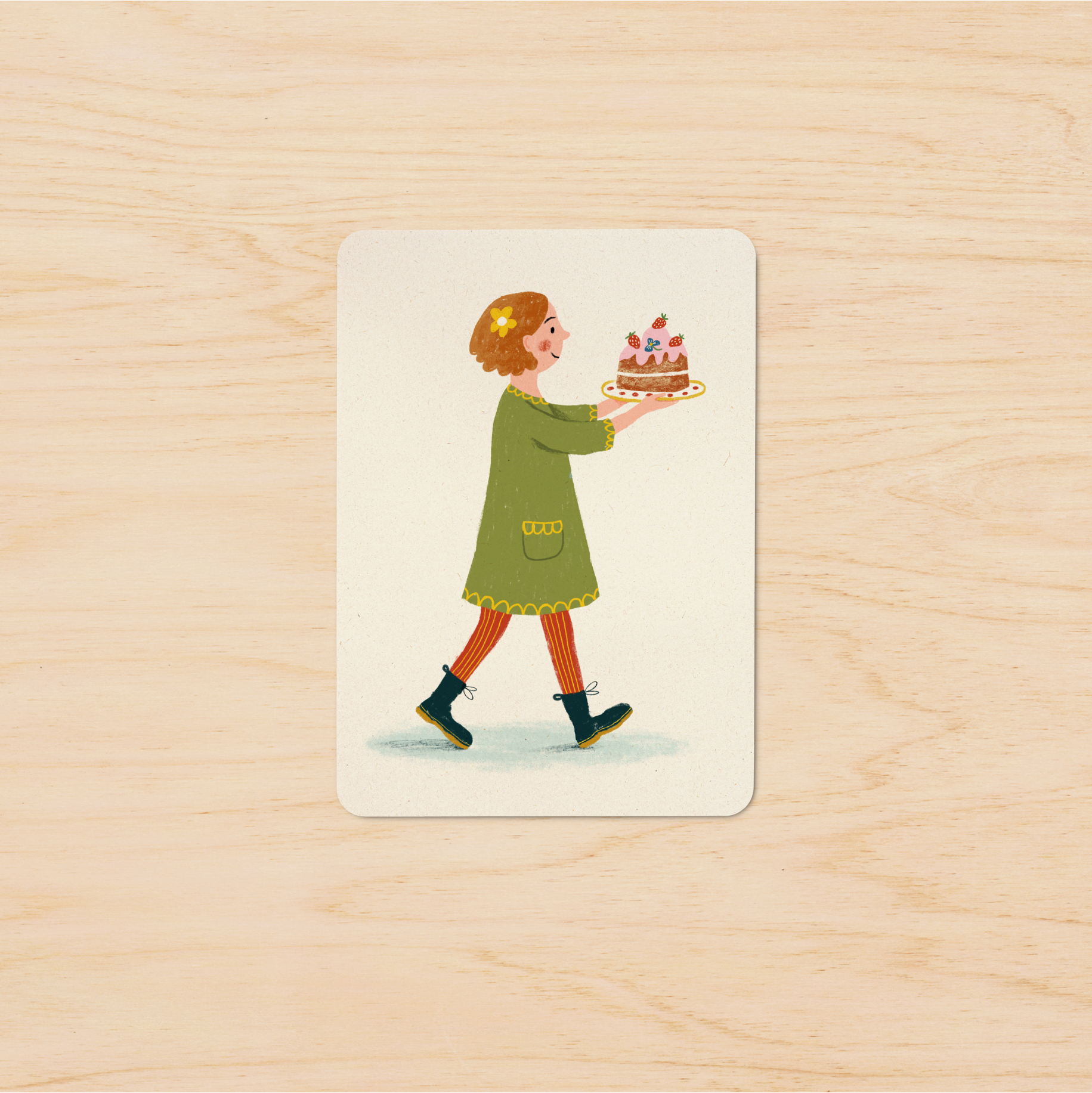 Mini card | Strawberry cake
