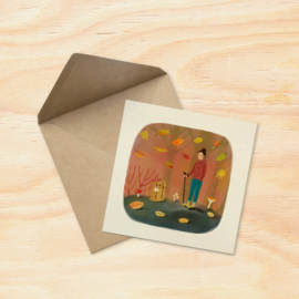 Greeting card | Autumn walk