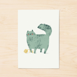 A5 print | Fluffy cat