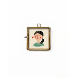 Glass frame | 50x50mm | Kiss