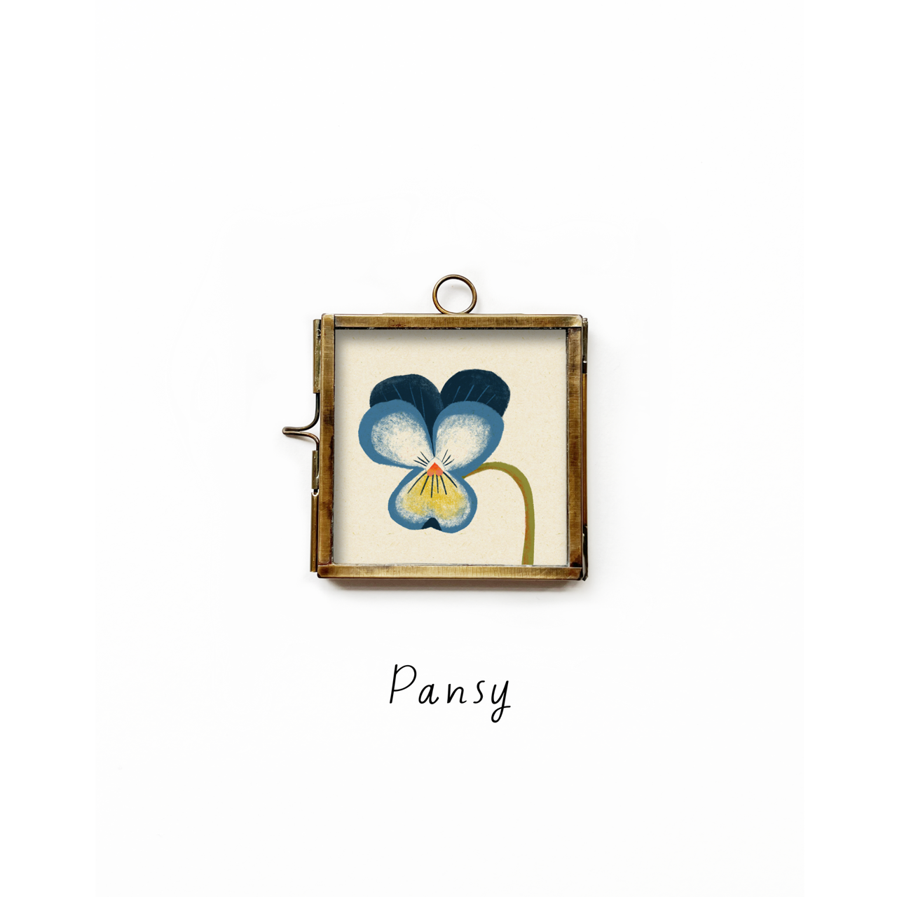 Glass frame with print | 50x50mm
