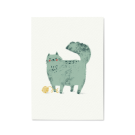 A5 print | Fluffy cat