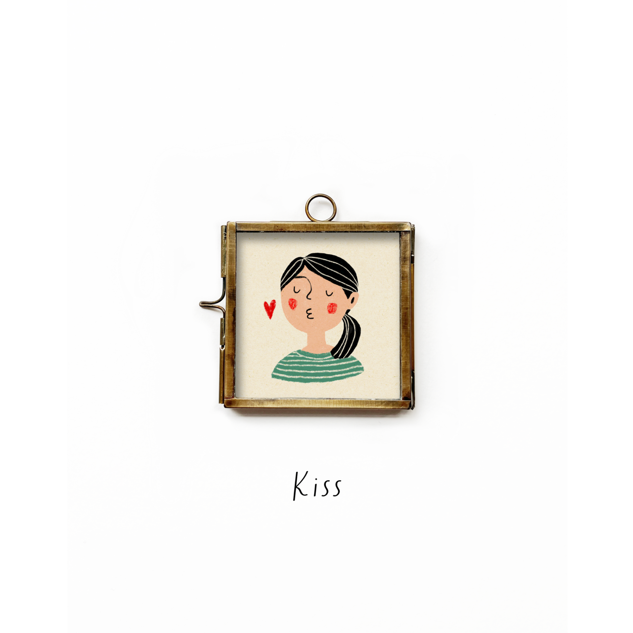 Glass frame with print | 50x50mm