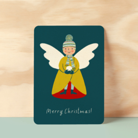 Postcard | Angel with snow ball