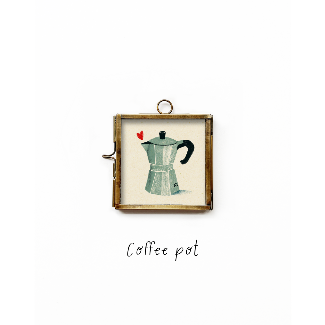 Glass frame with print | 50x50mm