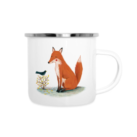 Enamel mug | Vos en merel