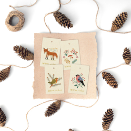 Winter gift tag set