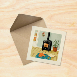 Greeting card | The wood stove