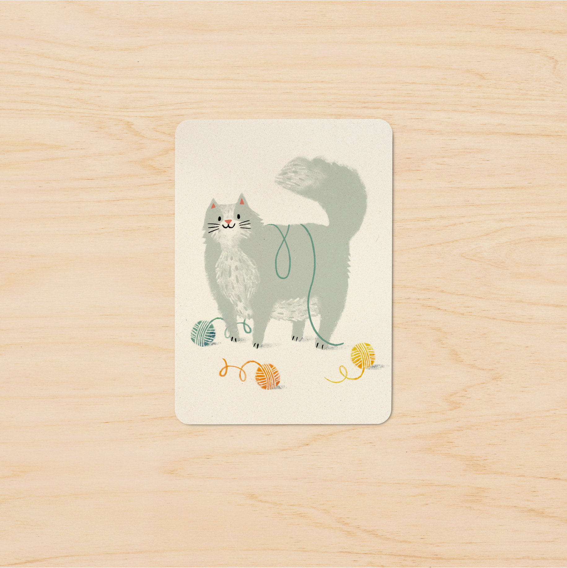 Mini card | Fluffy cat