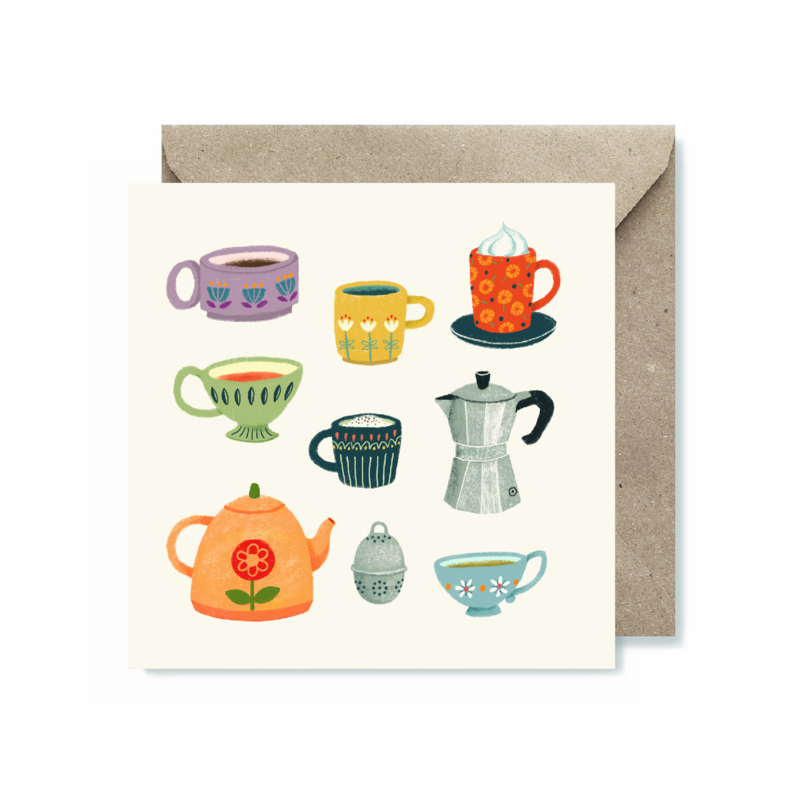 Folded square cards | Hot drinks