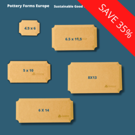 Plaque Hard Edge set van 5 stuks