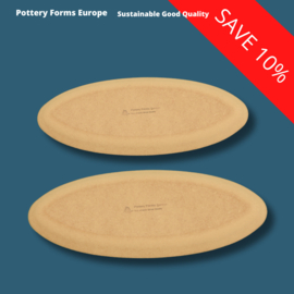 Ovaal Soft Edge set van 2 stuks