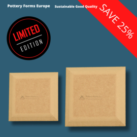 Snack Tray Square Soft Edge Set 2 pcs