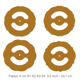 Set van 4 rim sjablonen 9,5 inch (24.1 cm)