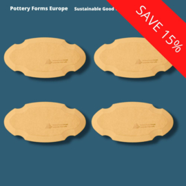 Plaque oval 5 x 10 inch  / 12.7 x 25.4 cm (pack 4 pcs)