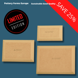 Snack Tray Rectangle Soft Edge Set 3 pcs