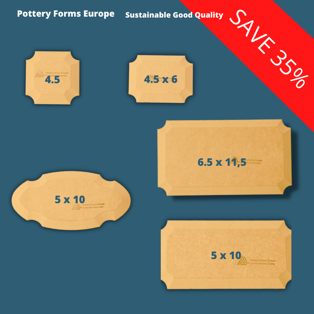 Plaque Hard Edge set van 5 stuks