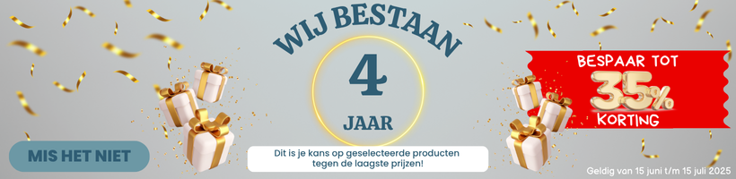 Jubileumpromotie tot 35% korting