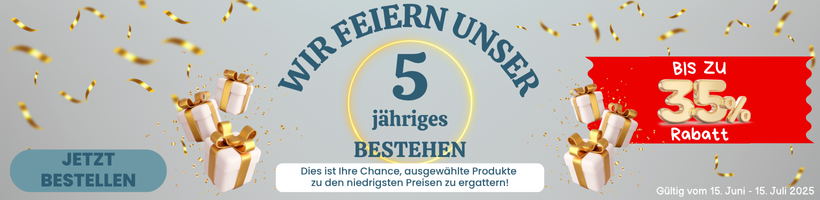 Jubiläumsaktion bis zu 35% Rabatt