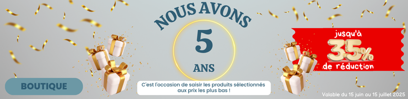 Promotion anniversaire jusqu'à 35 % de réduction