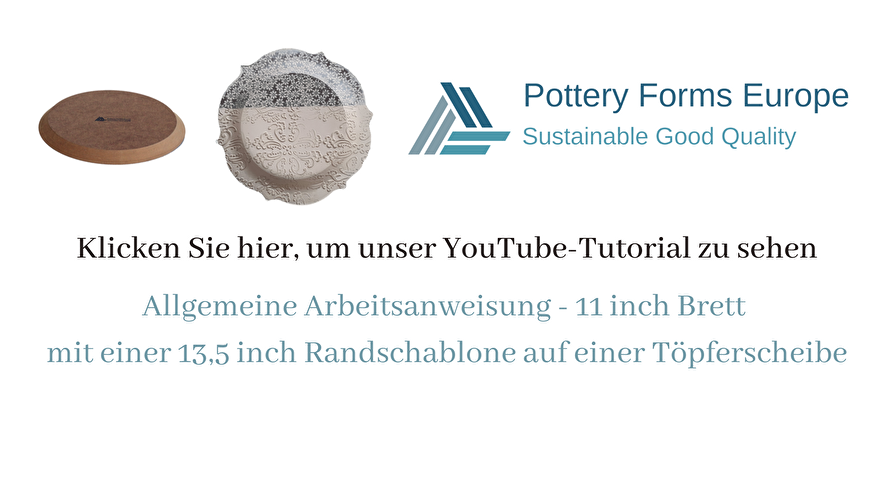 Werk instructie rond + rim sjabloon Pottery Forms Europe