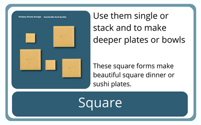 square pottery Forms Europe