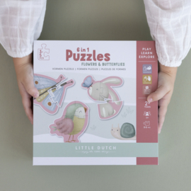 Little Dutch 6-in-1 puzzels bloemetjes