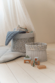 Little Dutch ton met houten blokken blauw