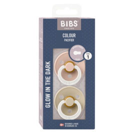 BIBS spenen glow in the dark Blush & Vanilla | 2-pack