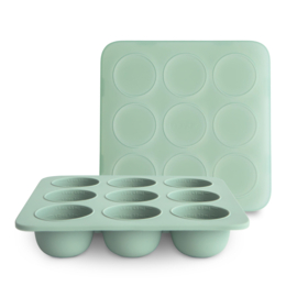 Mushie diepvries tray voor babyhapjes sage