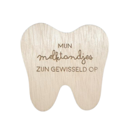 Houten invulkaartje melktandjes