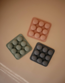 Mushie diepvries tray voor babyhapjes blush