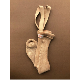 Silly Silas maillot met bretels teddy footed light brown | diverse maten
