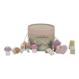 Little Dutch ton met houten blokken roze