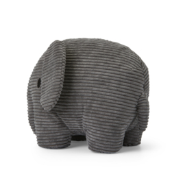 Nijntje Bon Ton Toys olifant knuffel corduroy 33 cm | grijs
