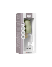 BIBS glazen fles met latex speen sage | 150 ml