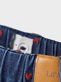 Lil' Atelier spijkerbroek met hartjes | maat 92 - 128