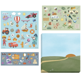 Little Dutch stickerdoos  blauw | set van 3
