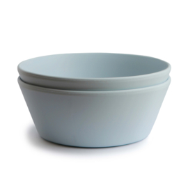 Mushie bowl rond Powder blue | set van 2