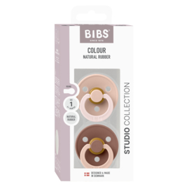 BIBS Studio Color Fushion spenen Blush & Woodchuck | 2-pack