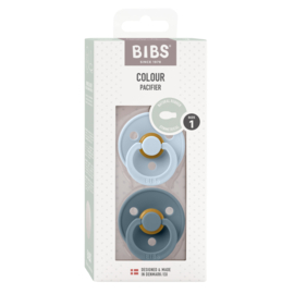 BIBS spenen in Baby Blue & Petrol | 2-pack | symetrisch