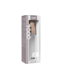 BIBS glazen fles met siliconen speen blush | 270 ml