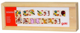 Goki houten domino met diertjes